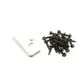 Nationwide 6 1/4" Horizontally Adjustable Standard to Narrow Gate Hinge Pair with Stainless Steel Screws (Black) - NW171NASCA-SSB