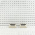 LMT OTI-32TFB2P-ALMOND 3" x 2" Contour T-Rail Flat Bracket For Vinyl Railing (2 Piece) - Almond