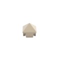 LMT 1 3/8" x 1 3/8" Thin Wall Sharp Vinyl Picket Cap for Vinyl Fence Posts (Almond) - P-13PW-ALMOND