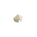 LMT 1 3/8" x 1 3/8" Thin Wall Sharp Vinyl Picket Cap for Vinyl Fence Posts (Almond) - P-13PW-ALMOND