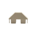 LMT 7/8" x 3" (0.700" x 2.850" ID) Dog Ear Vinyl Picket Cap for Vinyl Fence Posts (Almond) - P-78D-NA
