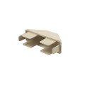 LMT 7/8" x 3" (0.700" x 2.850" ID) Dog Ear Vinyl Picket Cap for Vinyl Fence Posts (Almond) - P-78D-NA