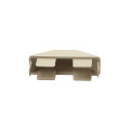LMT 7/8" x 3" (0.700" x 2.850" ID) Dog Ear Vinyl Picket Cap for Vinyl Fence Posts (Almond) - P-78D-NA