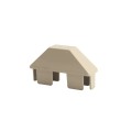 LMT 7/8" x 3" (0.700" x 2.850" ID) Dog Ear Vinyl Picket Cap for Vinyl Fence Posts (Khaki) - P-78D-KK