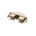 LMT 7/8" x 3" (0.700" x 2.850" ID) Dog Ear Vinyl Picket Cap for Vinyl Fence Posts (Khaki) - P-78D-KK
