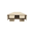LMT 7/8" x 3" (0.700" x 2.850" ID) Dog Ear Vinyl Picket Cap for Vinyl Fence Posts (Khaki) - P-78D-KK