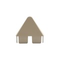LMT 7/8" x 3" (0.700" x 2.855" ID) Sharp Vinyl Picket Cap for Vinyl Fence Posts (Khaki) - P-78S-KK
