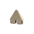 LMT 7/8" x 3" (0.700" x 2.855" ID) Sharp Vinyl Picket Cap for Vinyl Fence Posts (Khaki) - P-78S-KK