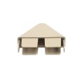LMT 7/8" x 3" (0.700" x 2.855" ID) Sharp Vinyl Picket Cap for Vinyl Fence Posts (Khaki) - P-78S-KK