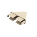LMT 7/8" x 3" (0.700" x 2.855" ID) Sharp Vinyl Picket Cap for Vinyl Fence Posts (Khaki) - P-78S-KK