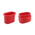 Red Heavy Duty Vinyl Fence Donut With Adapter For 5" x 5" Post and 2" (1 7/8" OD) or 2 1/2" (2 3/8" OD) Pipe