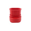 Red Heavy Duty Vinyl Fence Donut With Adapter For 5" x 5" Post and 2" (1 7/8" OD) or 2 1/2" (2 3/8" OD) Pipe