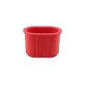 Red Heavy Duty Vinyl Fence Donut With Adapter For 5" x 5" Post and 2" (1 7/8" OD) or 2 1/2" (2 3/8" OD) Pipe