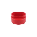 Red Heavy Duty Vinyl Fence Donut With Adapter For 5" x 5" Post and 2" (1 7/8" OD) or 2 1/2" (2 3/8" OD) Pipe