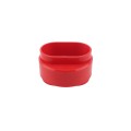 Red Heavy Duty Vinyl Fence Donut With Adapter For 5" x 5" Post and 2" (1 7/8" OD) or 2 1/2" (2 3/8" OD) Pipe