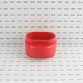 Red Heavy Duty Vinyl Fence Donut With Adapter For 5" x 5" Post and 2" (1 7/8" OD) or 2 1/2" (2 3/8" OD) Pipe