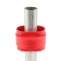 Red Heavy Duty Vinyl Fence Donut For 5" x 5" Post and 2 3/8" OD Pipe