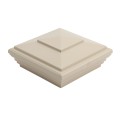 LMT S-44NENA 4" x 4" Classic New England Vinyl Post Cap - Almond (PostCaps)