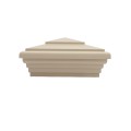 LMT S-55NE-NA 5" x 5" Classic New England Vinyl Post Cap - Almond
