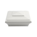 5" x 5" Classic New England Vinyl Post Cap (White) - LMT S-55NE-W