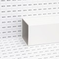 White Universal Vinyl Railing Post Sleeve 4" x 4" x 48" High - Made in USA Vinyl Post (Grid Shown For Scale)