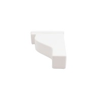 LMT 2 x 6 External Vinyl Classic Pergola End Cap for Vinyl Fence Posts (White) - 1701W