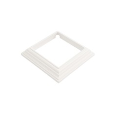 LMT 4" Sq. One-Piece Low Profile Vinyl Post Skirt for Vinyl Fence Posts ...