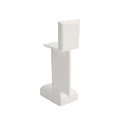 LMT A-ARS-WHITE 2 Piece Foot Block Rail Support For Vinyl Railing ...