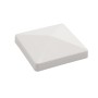LMT 1000W 3 1/2" x 3 1/2" Pyramid Flat Vinyl Post Cap (External) - White