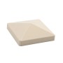 LMT 1003KT 4" x 4" Flat Vinyl Post Cap - Beige