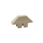 LMT 7/8" x 3" (0.718" x 2.788" ID) Dog Ear Vinyl Picket Cap for Vinyl Fence Posts (Almond) - 1012ANA