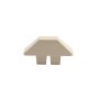 LMT 7/8" x 3" (0.718" x 2.788" ID) Dog Ear Vinyl Picket Cap for Vinyl Fence Posts (Beige) - 1012AKT