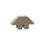 LMT 7/8" x 3" (0.718" x 2.788" ID) Dog Ear Vinyl Picket Cap for Vinyl Fence Posts (Khaki) - 1012AKK