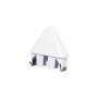 LMT 7/8" x 3" Self-Locking Sharp Vinyl Picket Cap for Vinyl Fence Posts (Almond) - 1056NA