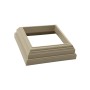 LMT 5" Sq. ( 0.125" Radius) One-Piece New England Vinyl Post Skirt for Vinyl Fence Posts (Almond) - 1070A-ALMOND