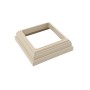 LMT 5" Sq. ( 0.375" Radius) One-Piece New England Vinyl Post Skirt for Vinyl Fence Posts (Almond) - 1070C-ALMOND