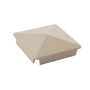 LMT 1079KK 5" x 5" Internal Pyramid Vinyl Post Cap (4.700" Inside Dimension) - Khaki