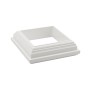 LMT 1100-WHITE 4" x 4" to 5" x 5" Convert Transition Bracket - For Vinyl Post White 