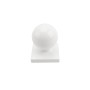 LMT 1117W 4" x 4" Dome Ball Vinyl Post Cap - White