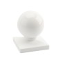 LMT 1117W 4" x 4" Dome Ball Vinyl Post Cap - White