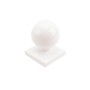 5" x 5" Sq Ball Vinyl Post Cap (White) - Bufftech 70493