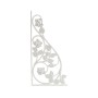 LMT 1161-WHITE Rose Vinyl Scroll - Medium Decorative Insert - White