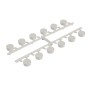 LMT Standard Bracket Kit Strip of 12 Vinyl Fence Plastic Hole Plugs (White) - 1181-WHITE