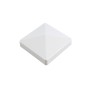 LMT 1204W 3 1/2" x 3 1/2" Sq Horse Vinyl Post Cap (External) (Long Lip) - White