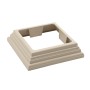 LMT 4" Sq. One-Piece Nantucket Vinyl Post Skirt for Vinyl Fence Posts (Almond) - 1232-ALMOND