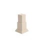 LMT 1254-ALMOND 2-Piece Adjustable Foot Block Kit For Vinyl Railing (2"- 3 1/2") - Almond