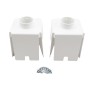5" Square Vinyl Fence Post Mount Rook Kit for 2" OD - The Rook 1290B-KIT
