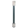 LMT Blu-Mount Adjustable Angle Wizard 4" Sq. x 36" Surface Mount IBC-Compliant Structural Post Mount For Vinyl Railing Posts With PVC Top Leveling Guide - 1366F