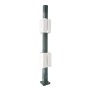LMT Blu-Mount 5" Sq. x 42" Heavy-Duty Surface Mount IBC-Compliant Structural Post Mount For Vinyl Railing Posts With PVC Alignment Guides - 1367D-HD