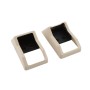 LMT 1395-ALMOND 2" x 3 1/2" Covered Handrail Bracket Kit For Vinyl Railing (2 Piece) - Almond